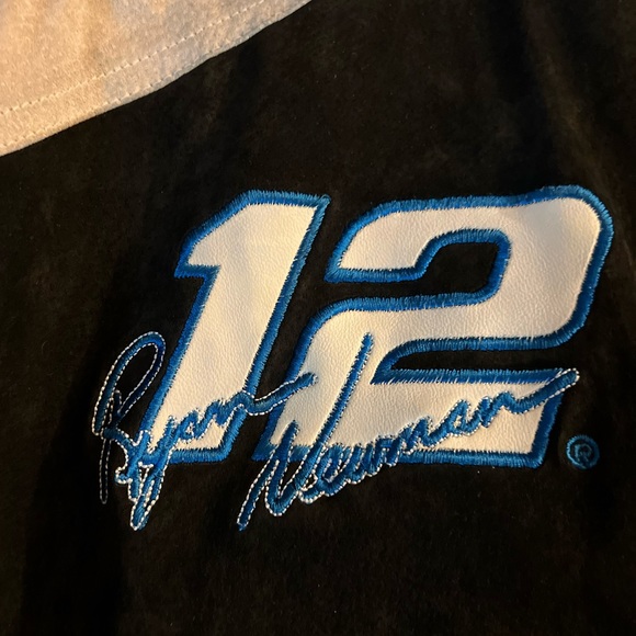 NASCAR Wilson Leather Jacket Blue Autel XXL Chase Ryan Newman - Picture 4 of 9